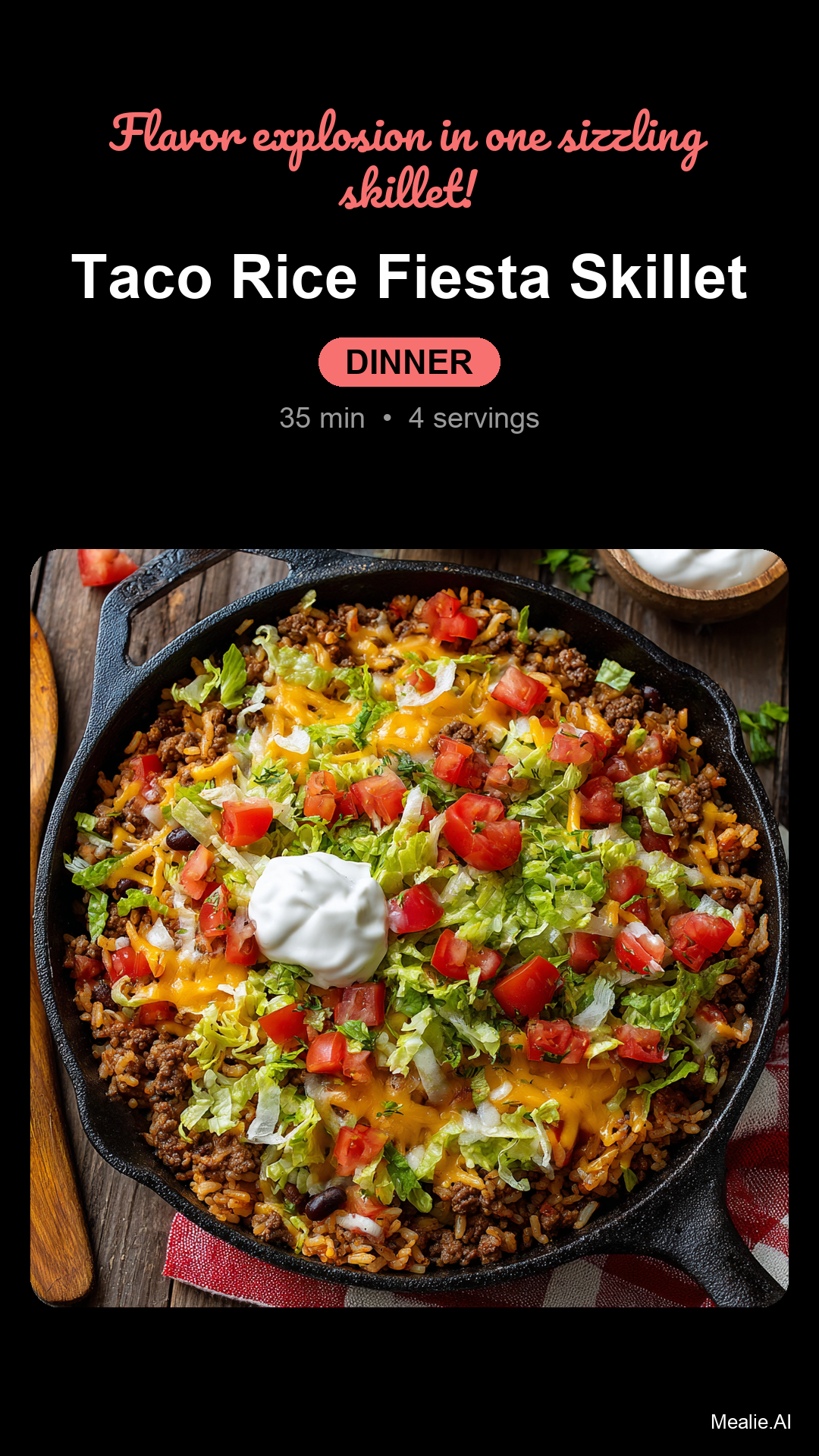 Beef Taco Rice Skillet