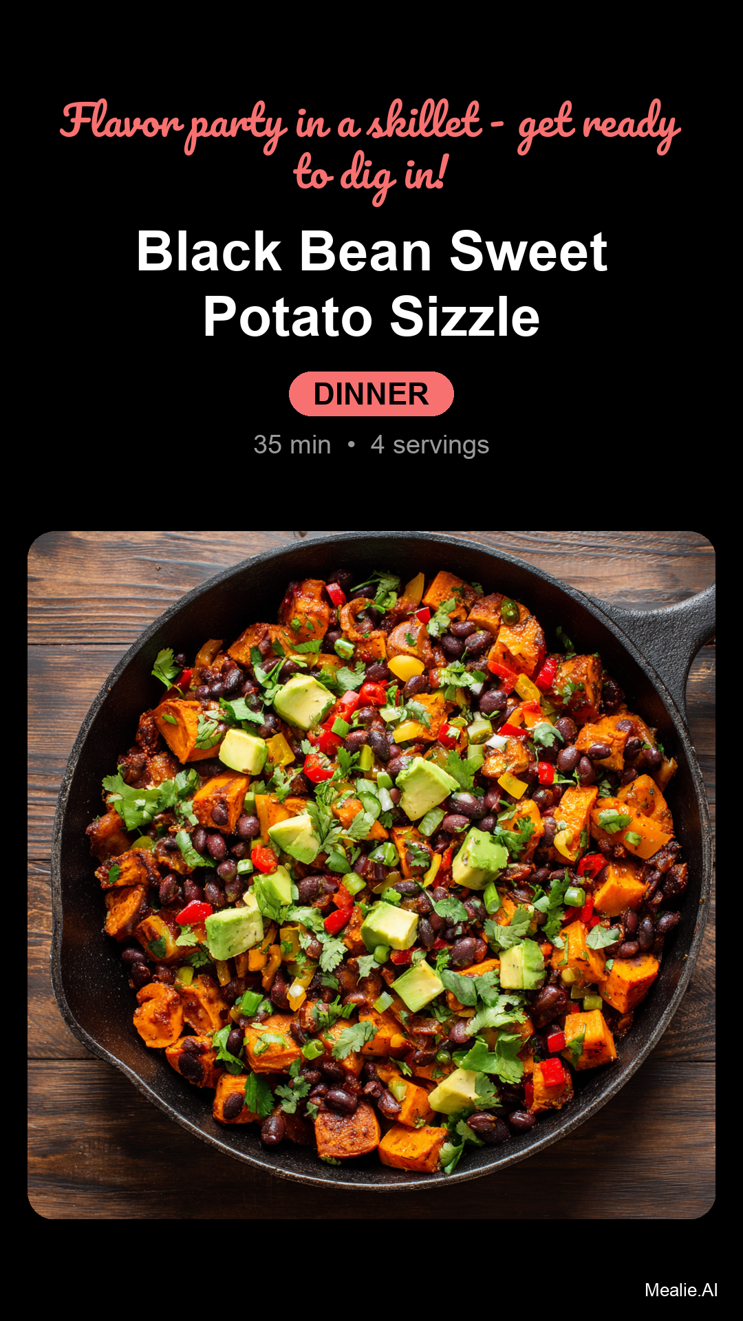 Black Bean Sweet Potato Skillet