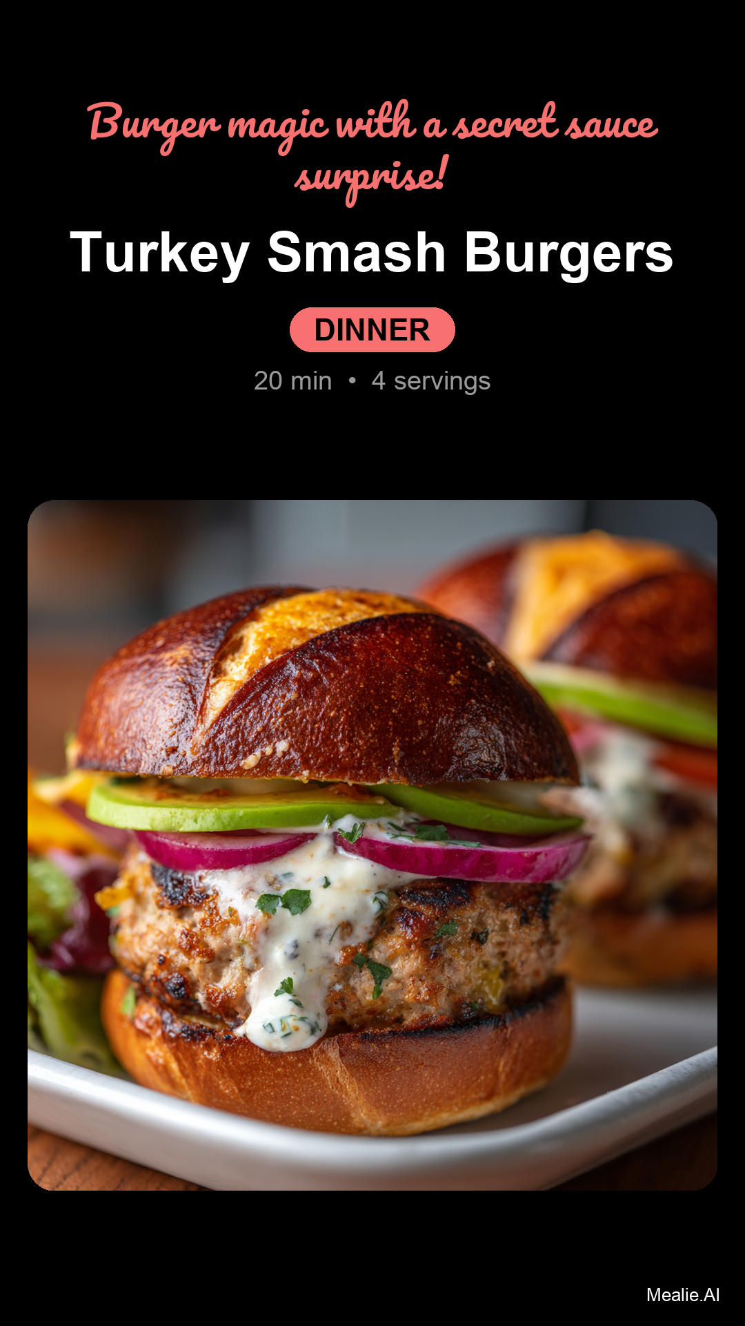 Classic Turkey Smash Burgers with Secret Sauce