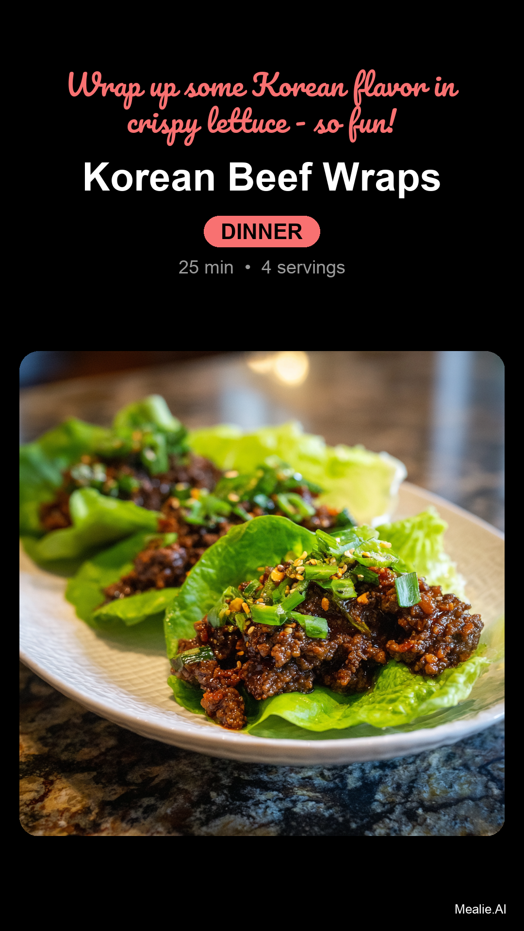 Korean-Inspired Beef Bulgogi Lettuce Wraps