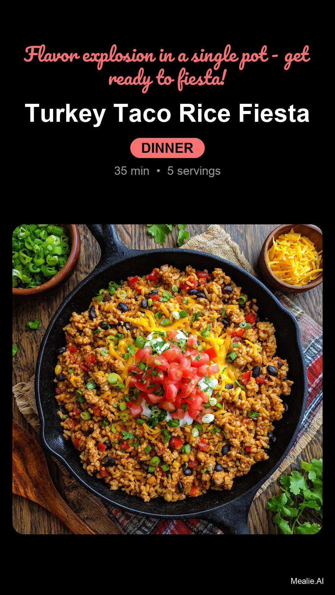 One-Pot Turkey Taco Rice
