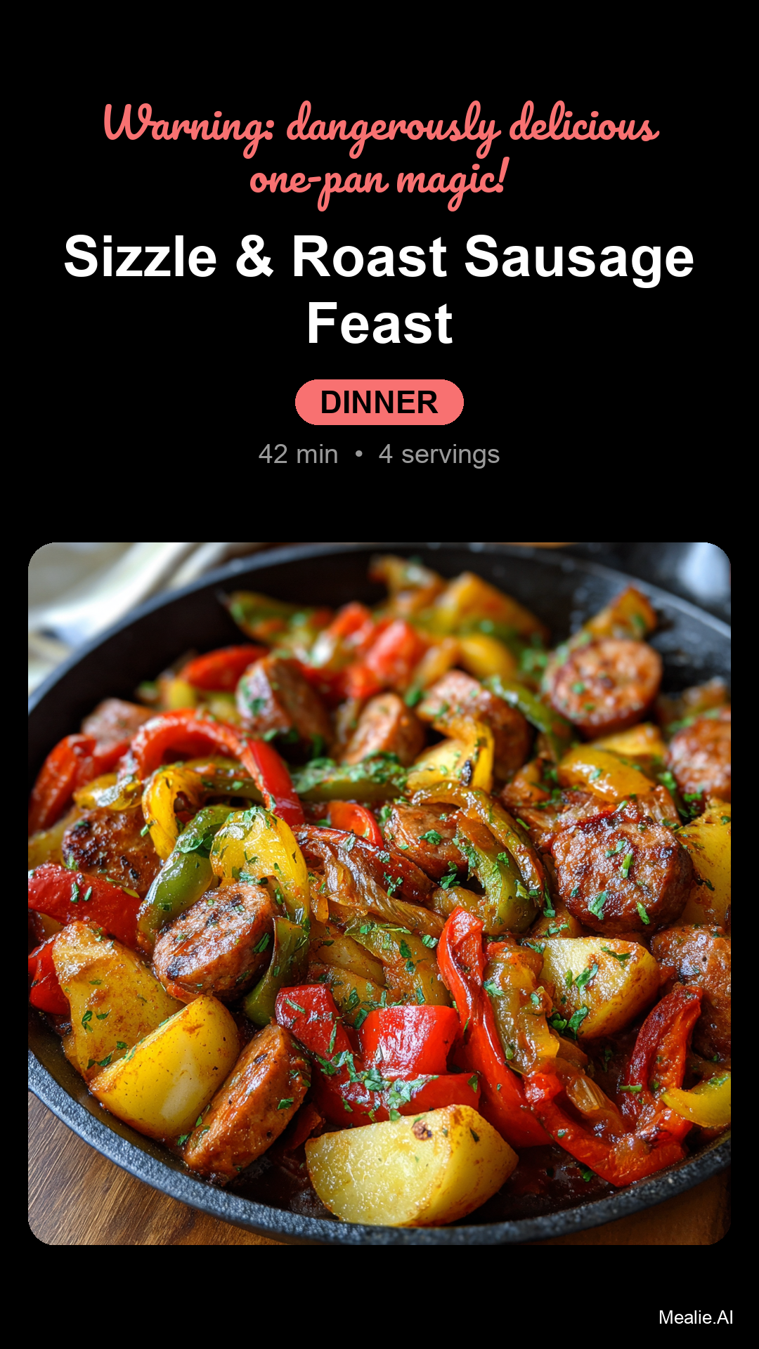 Sheet-Pan Sausage, Peppers & Potatoes