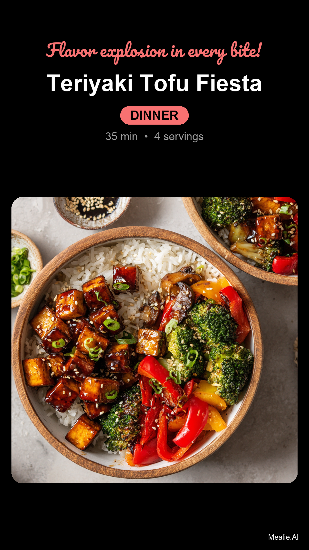 Teriyaki Tofu & Vegetable Rice Bowls